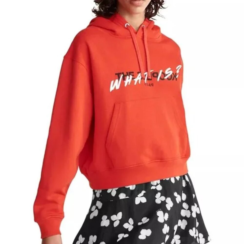 The Kooples Paris Is List Logo Hoodie in Red, Size 2/US M, New with Tag